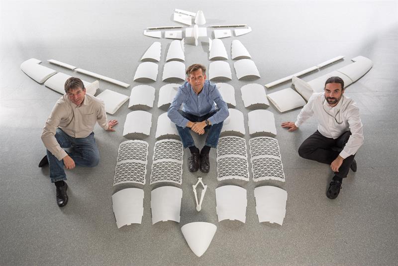 Detlev Konigorski, centre, wanted to 3D print a flying testbed